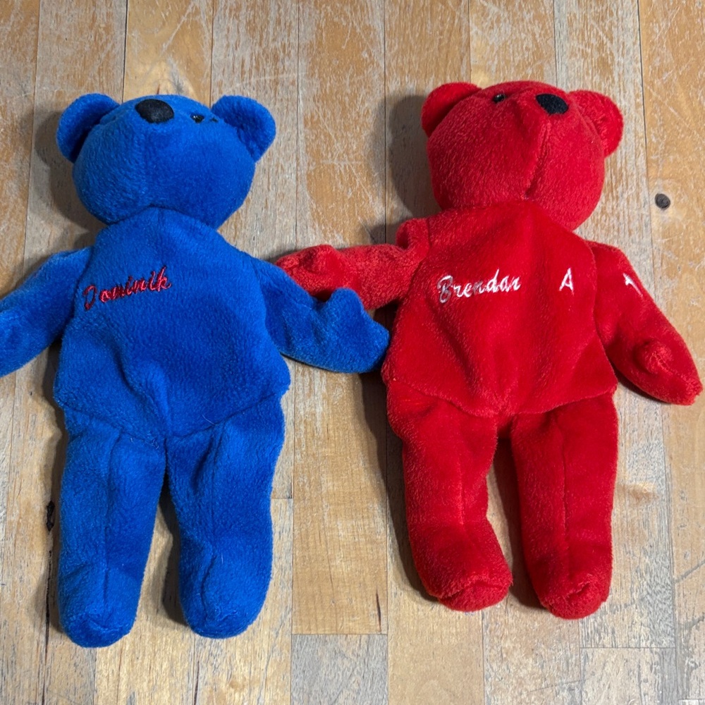 Pair of Salvino’s Bammers 9” plush bears